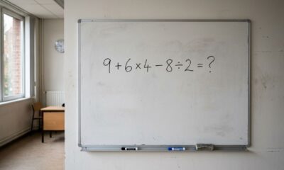Parece conta de criança, mas muita gente erra: 9 + 6 × 4 − 8 ÷ 2