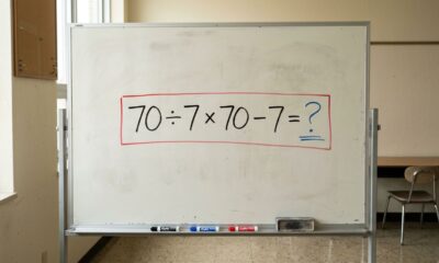 Parece uma conta de escola, mas muita gente se confunde ao resolver 70 ÷ 7 × 70 − 7