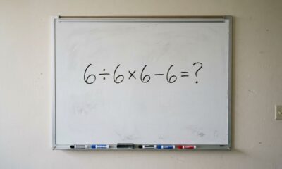 Não vale usar calculadora: qual é a resposta correta para 6 ÷ 6 × 6 − 6?