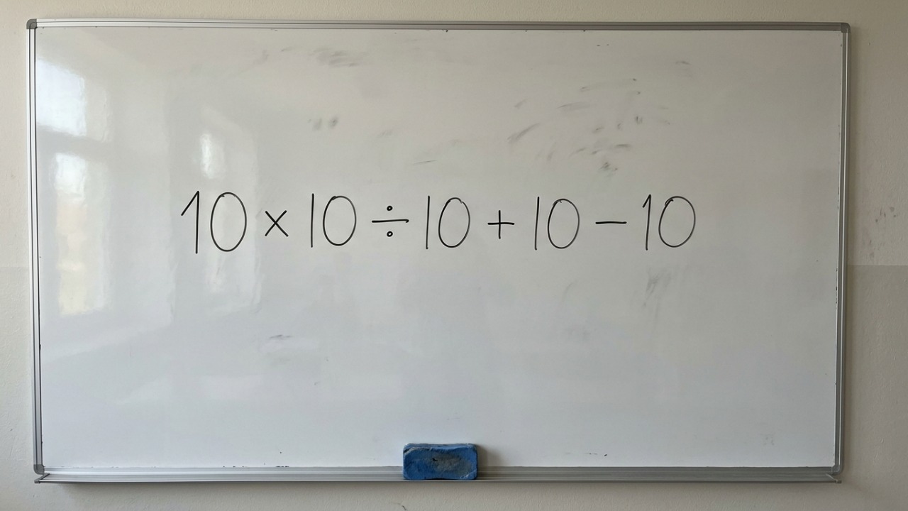 Você ainda lembra a regra da escola? Resolva 10 × 10 ÷ 10 + 10 - 10 e veja se chega à resposta certa na primeira tentativa