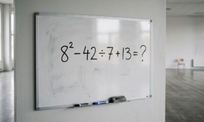 Poucos segundos bastam para saber se você ainda lembra desta regra: 8² − 42 ÷ 7 + 13