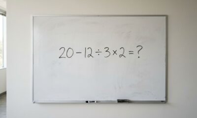 Só quem domina matemática básica resolve 20 – 12 ÷ 3 × 2 na primeira tentativa