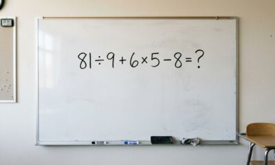 Parece conta de criança, mas tente resolver em 20 segundos: 81 ÷ 9 + 6 × 5 – 8
