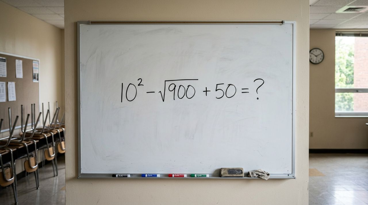 Desafio nostálgico: quem estudou nos anos 90 consegue resolver 10² − √900+ 50