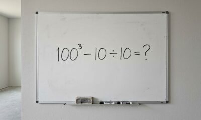 Você tem 30 segundos para descobrir o resultado correto de 100³− 10 ÷ 10
