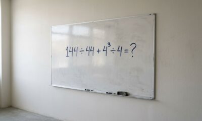 Desafio escolar para adultos: resolva 144 ÷ 44 + 4³ ÷ 4 sem calculadora