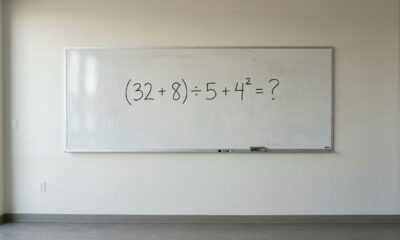 Você ainda lembra desta regra? Resolva (32 + 8) ÷ 5 + 4² sem usar calculadora