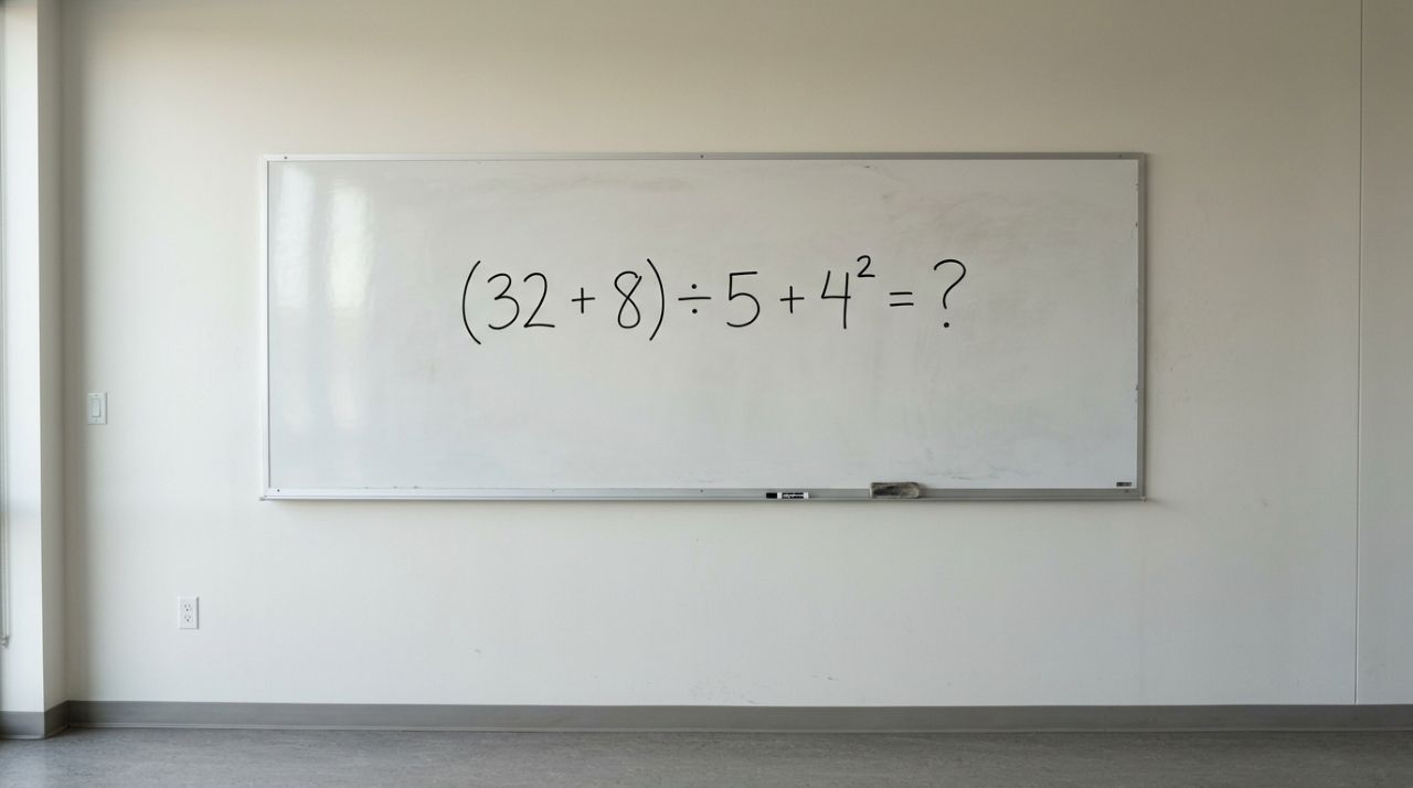 Você ainda lembra desta regra? Resolva (32 + 8) ÷ 5 + 4² sem usar calculadora