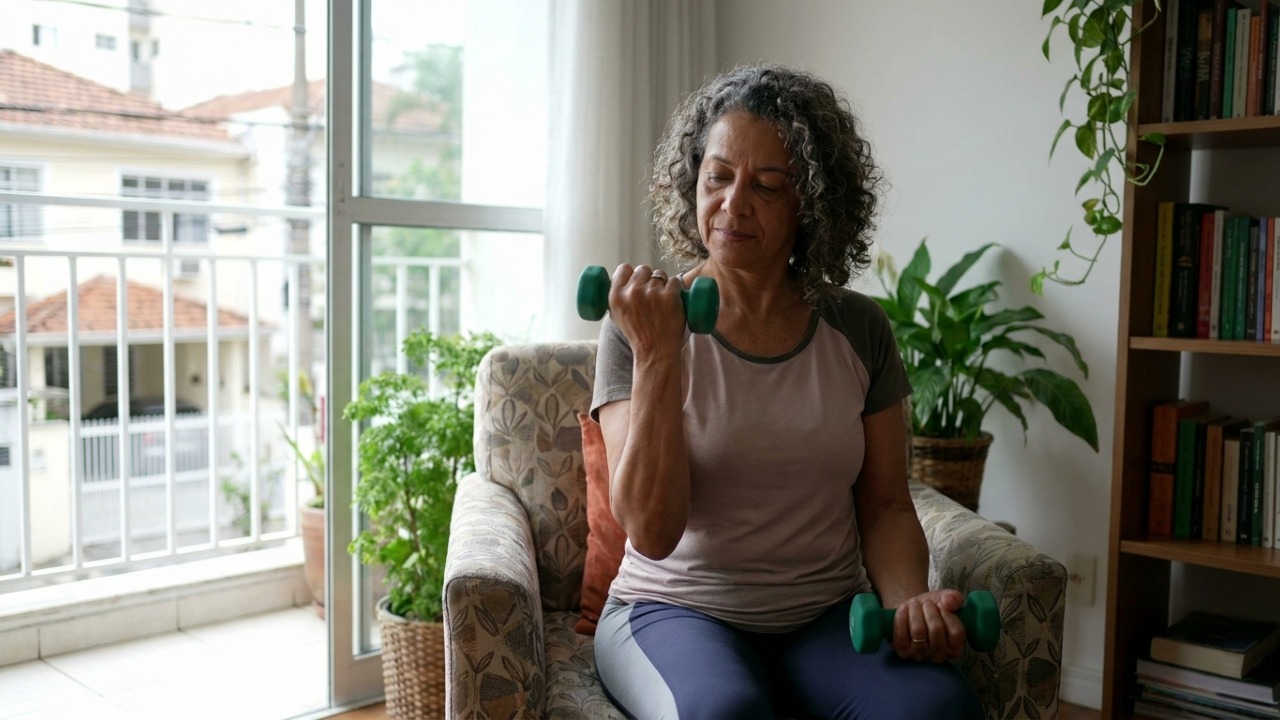 Nem treino pesado nem horas na academia: depois dos 60, alguns exercícios de força podem ajudar a recuperar massa muscular e fortalecer os braços com segurança