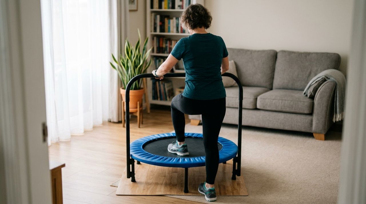 Mulher de 56 anos perde 12,7 kg com exercícios no trampolim e revela como o treino simples ajudou a queimar gordura