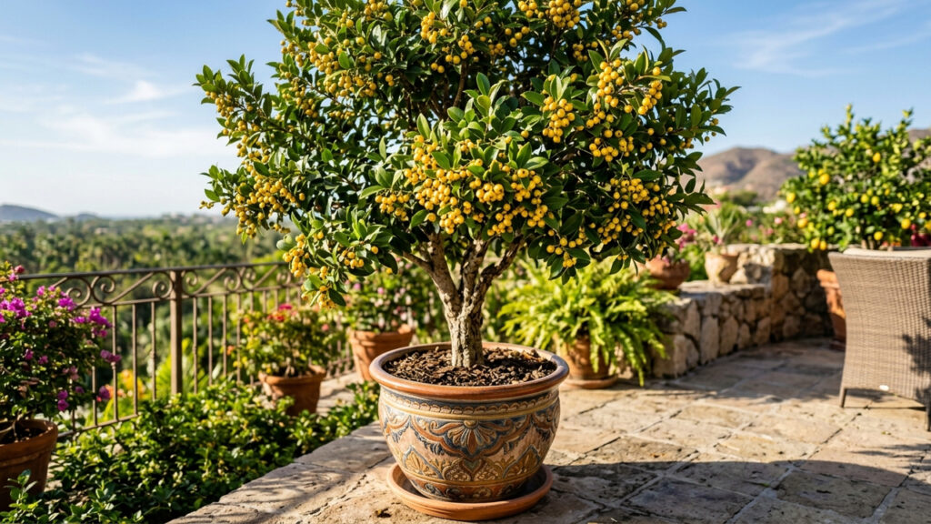 Essa cereja brasileira rara de casca amarela produz polpa suculenta no quintal e se desenvolve com facilidade até em vasos de boca larga
