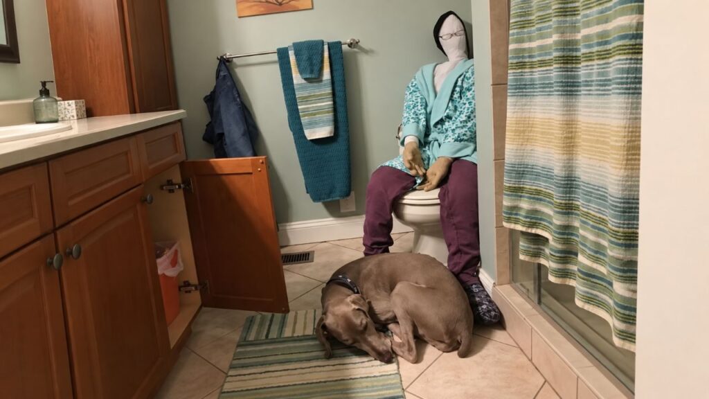 Cachorro ficava angustiado quando tutora saía e ela encontrou uma maneira curiosa de continuar “por perto”