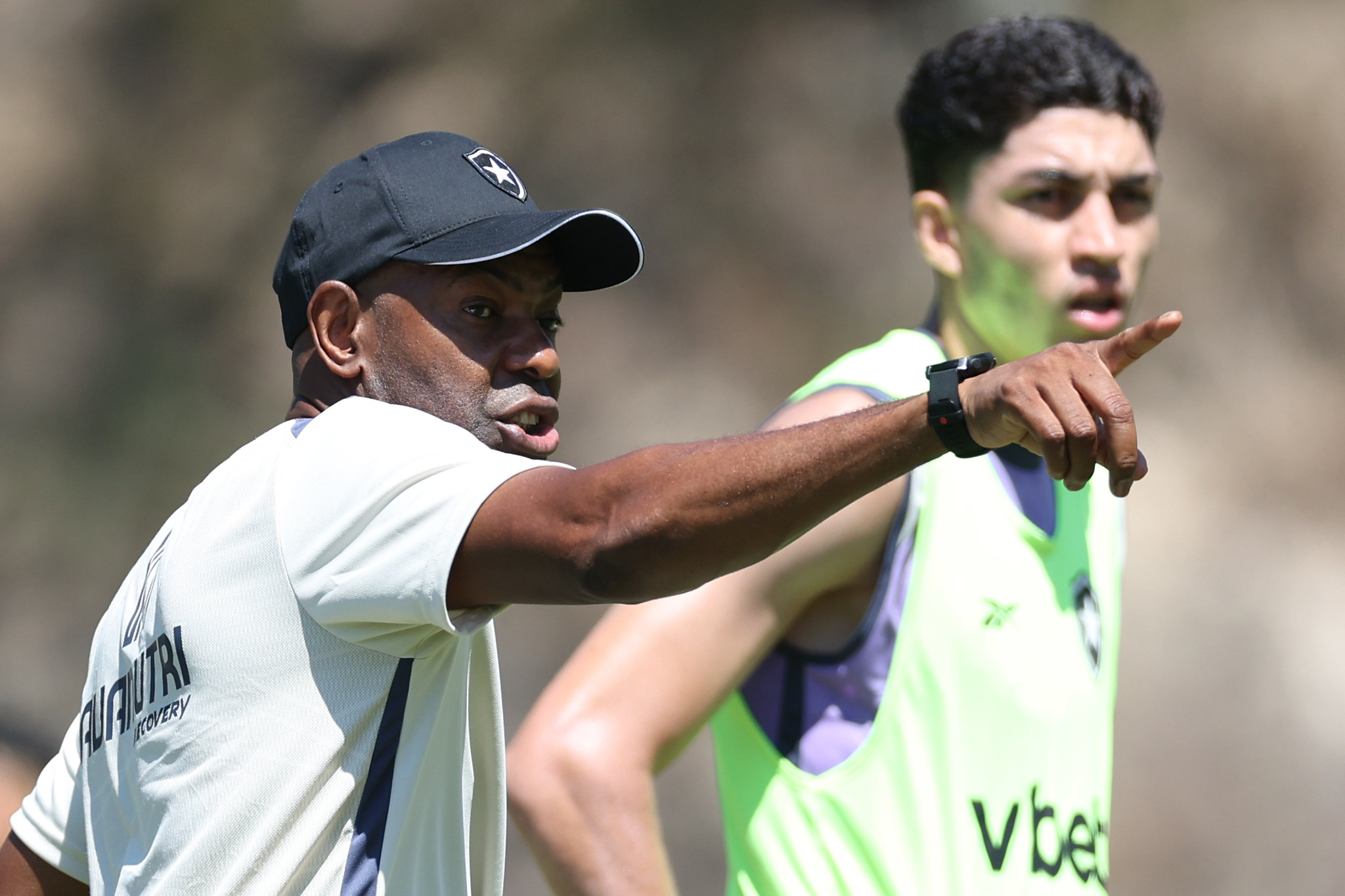 Cláudio Caçapa com Jair Cunha no Botafogo