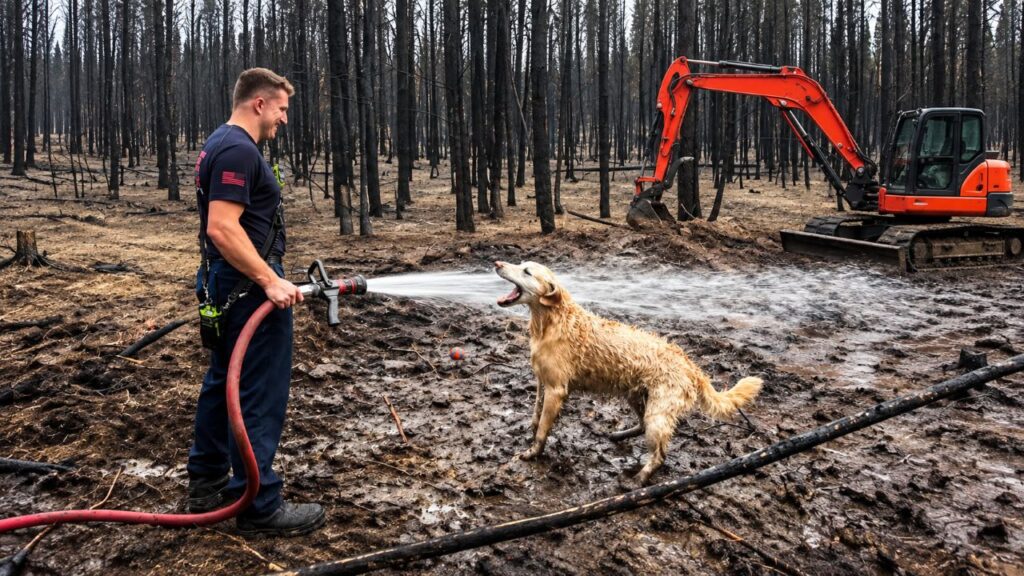 Bombeiros atendem a um chamado de rotina, mas acabam transformando o dia de um cachorro em um momento inesquecível