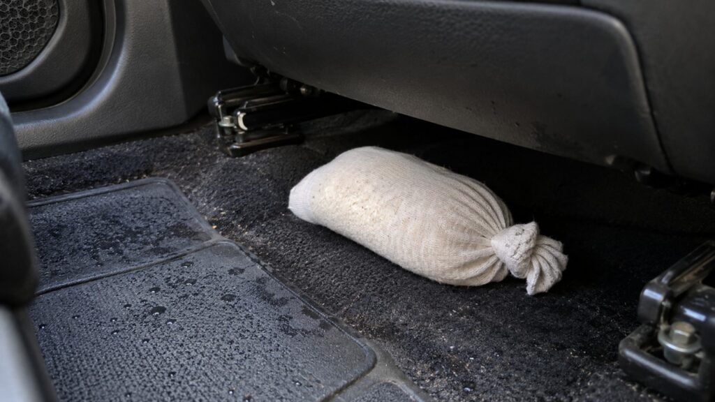 Meia com arroz dentro do carro: para que serve e por que motoristas recomendam nos dias de chuva