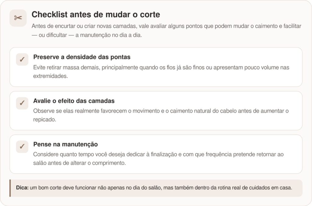 Cabeleireiros concordam: se o cabelo estiver mais fino depois dos 50, não é apenas por causa da idade, mas também pela mudança no ciclo dos fios, e “o corte certo pode fazer diferença”