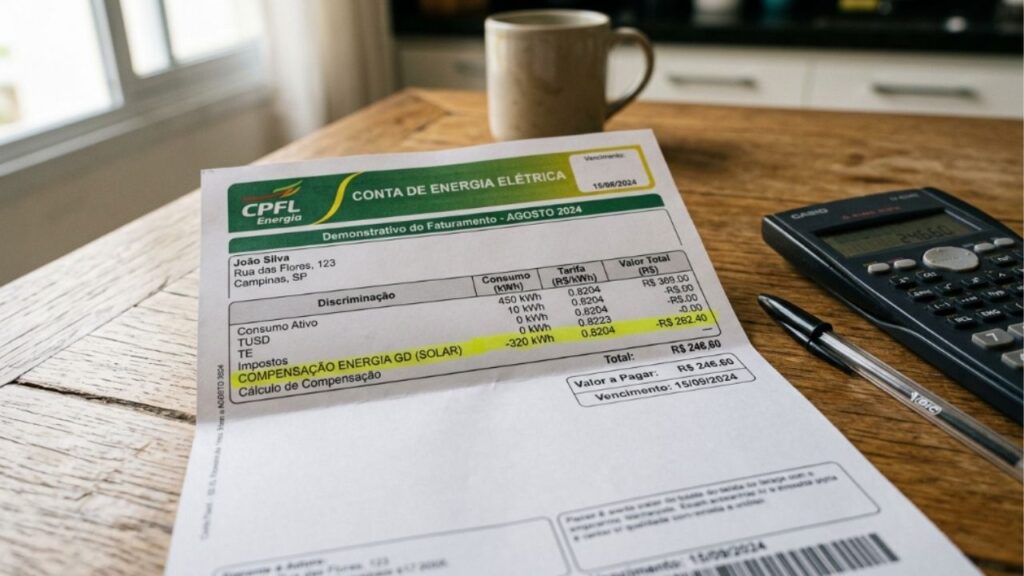 Casal financia painel solar de R$ 32 mil para reduzir conta de luz, mas distribuidora muda regra e economia cai pela metade