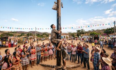 Origem e curiosidades sobre a brincadeira do pau-de-sebo