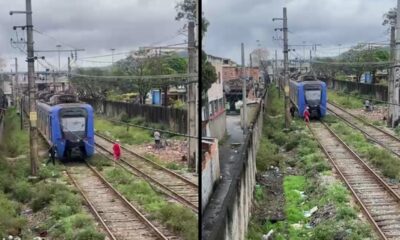 Homem morre após ser atingido por trem em Cosmos, na Zona Oeste