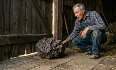 Fazendeiro encontra bloco de pedra estranho no quintal e o usa como calço de porta por décadas, até descobrir que o objeto era um meteorito raro avaliado em mais de 100 mil dólares