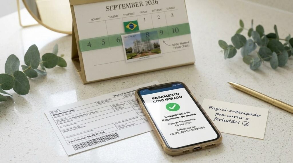 Moradores devem antecipar boletos, pagamentos e atendimentos presenciais antes dos feriados de 7 e 8 de setembro.