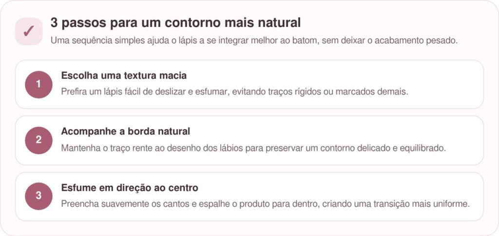 Depois dos 50, o batom pode escapar pelas linhas dos lábios e especialistas em beleza revelam o truque antes da aplicação que ajuda a evitar o problema