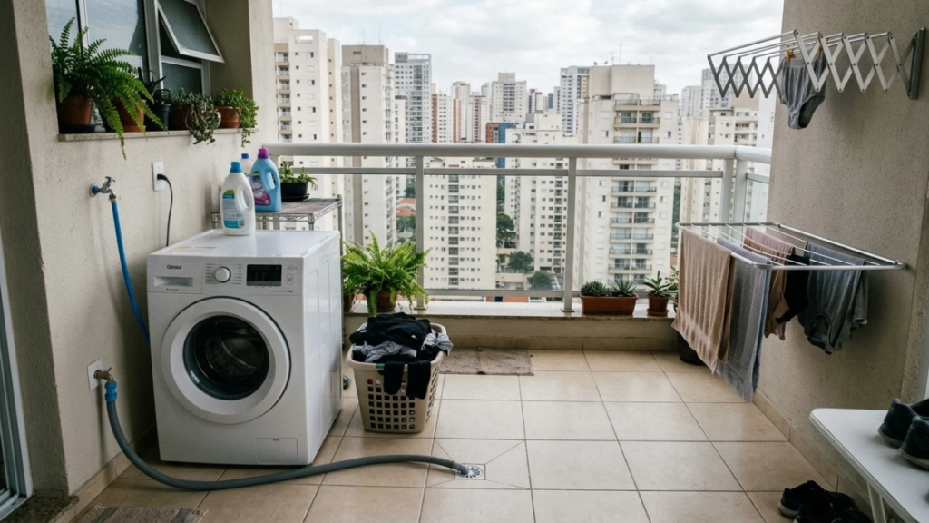 Morador instala máquina de lavar na varanda de apartamento e é multado em mais de R$ 15 mil por pertubar os vizinhos na madrugada e poluição sonora