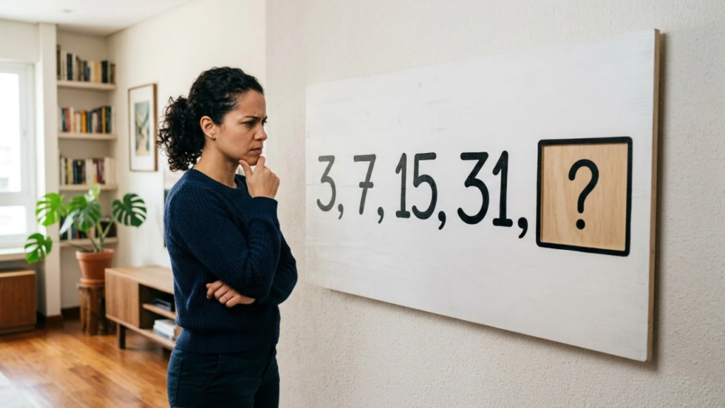 Quase 95% das pessoas erram qual é o próximo número: 3, 7, 15, 31, _