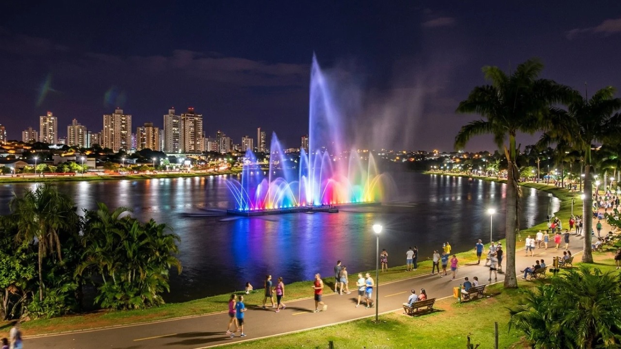 A 2ª maior fonte luminosa do Brasil fica nesta cidade do interior, que também recebe um dos grandes festivais de teatro do país