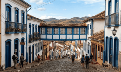 Rica em diamantes no passado, a cidade mineira nas alturas que transforma sacadas em palco para apresentações musicais