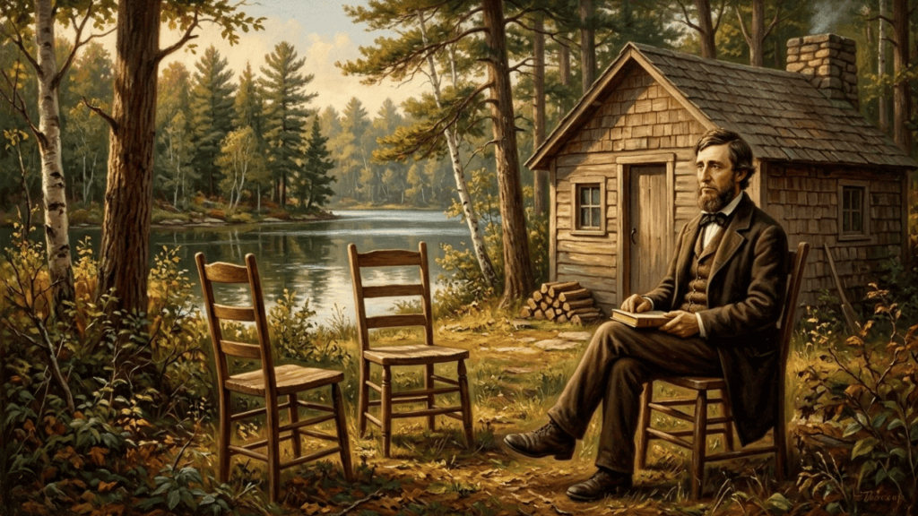 Segundo Thoreau, filósofo brilhante: “Em minha casa, eu tinha três cadeiras: uma para a solidão, duas para a amizade, três para a sociedade.” Uma reflexão sobre o equilíbrio entre estar sozinho, estar com amigos e conviver em grupo
