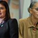 Close-up de Simone Tebet e Marina Silva, ambas falando em microfones
