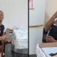 Menino tenta cortar bolo, depois chora abraçado ao pai com PlayStation 5 em caixa