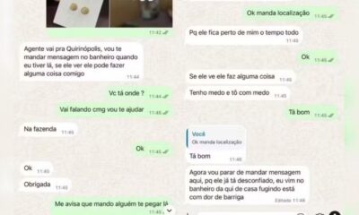 Captura de tela de conversa de WhatsApp em português com mensagens sobre plano de resgate