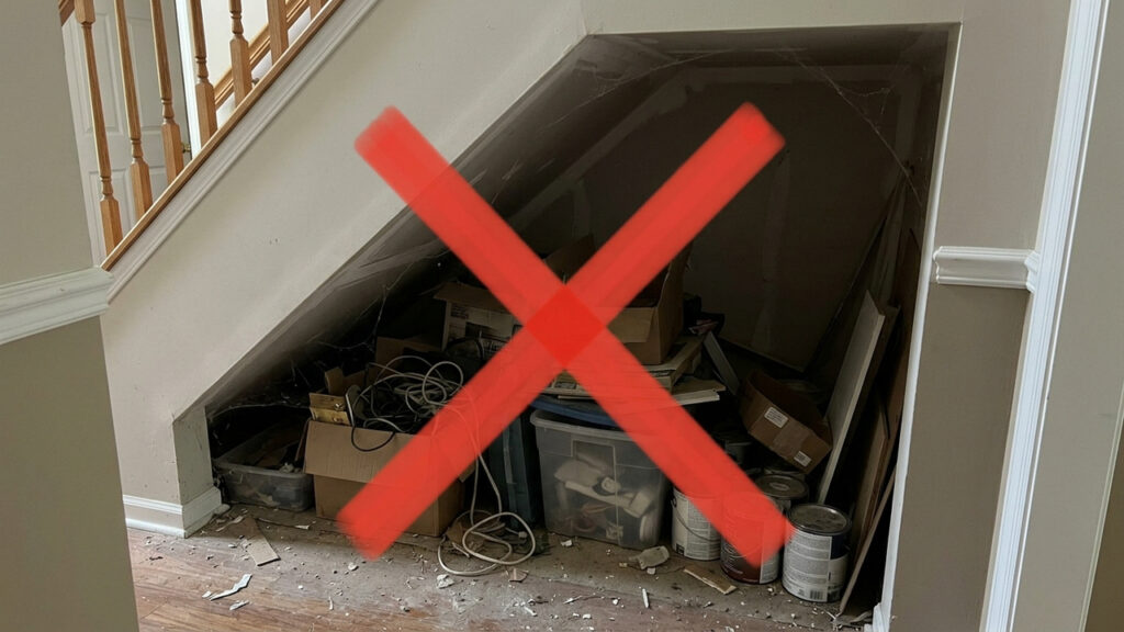 Adeus espaço perdido embaixo da escada: as soluções inteligentes de marcenaria e nichos para criar home office ou adega no vão