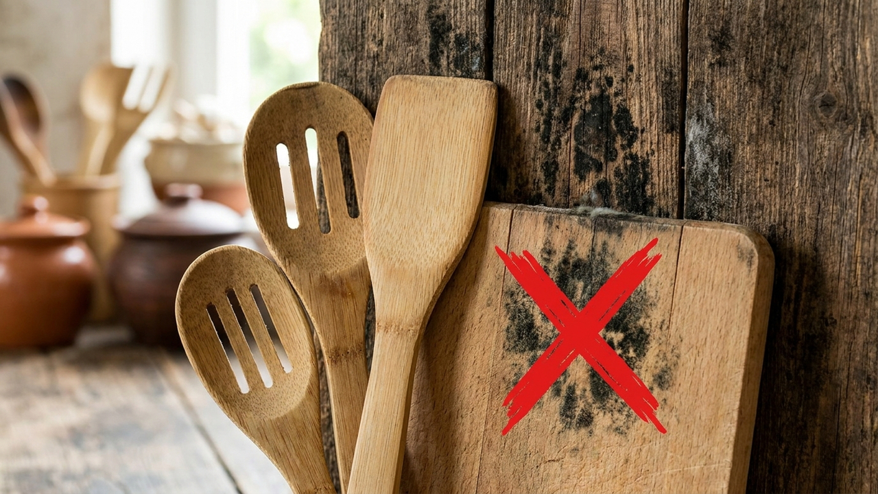 Adeus manchas pretas de mofo nos utensílios: o truque caseiro simples para desinfetar colheres de madeira e bambu de forma definitiva