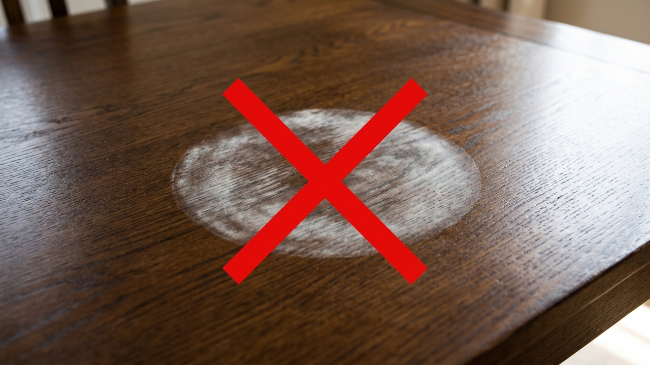 Adeus queimaduras na mesa de madeira: o truque simples de restauração caseira para remover marcas de vela e cigarro sem lixar tudo