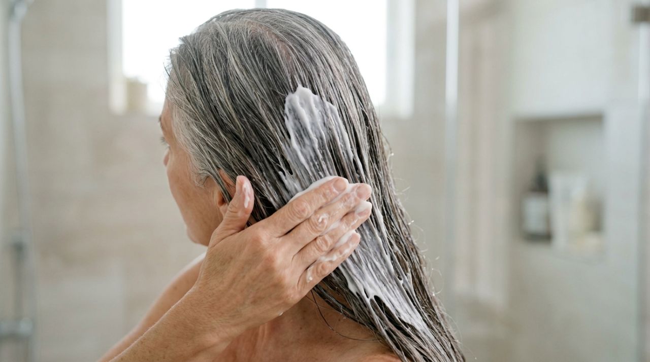 Shampoo roxo e máscara hidratante nos cabelos brancos: para que serve essa combinação e por que o tempo de contato pode mudar a aparência dos grisalhos