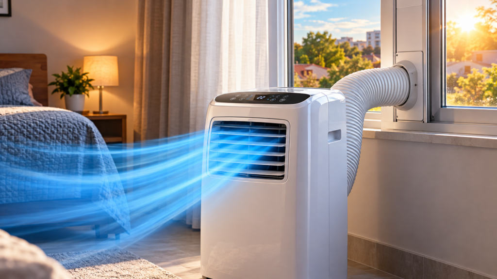 Morador compra ar-condicionado portátil de R$ 1.800 para fugir do calor sem reformar a casa, conecta o tubo de exaustão na janela e percebe que o ar quente pode voltar para dentro do ambiente