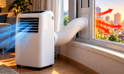 Morador compra ar-condicionado portátil de R$ 1.800 para fugir do calor sem reformar a casa, conecta o tubo de exaustão na janela e percebe que o ar quente pode voltar para dentro do ambiente
