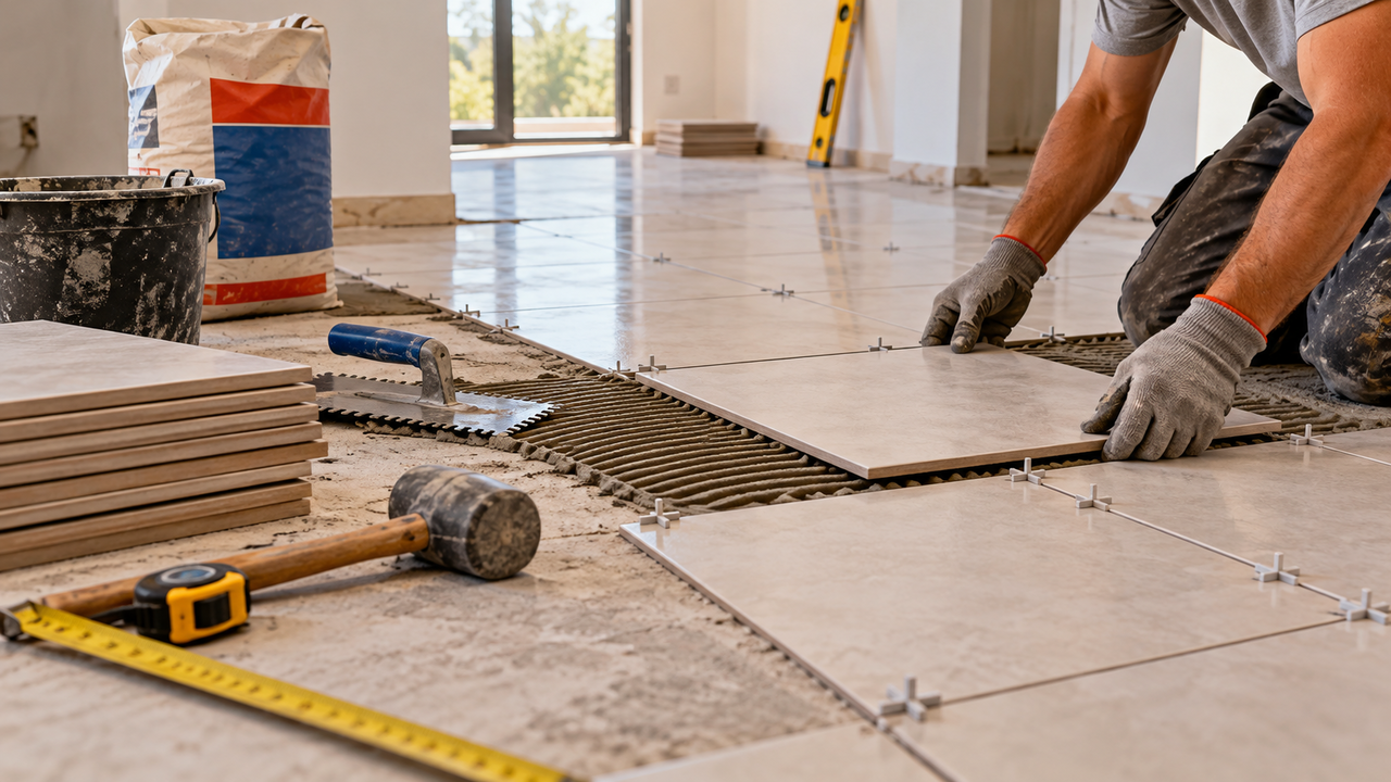 Profissionais da construção explicam quanto custa colocar piso cerâmico em uma casa de 60 metros quadrados e mostram como o preço dos revestimentos, da argamassa e da mão de obra influencia o valor total da reforma
