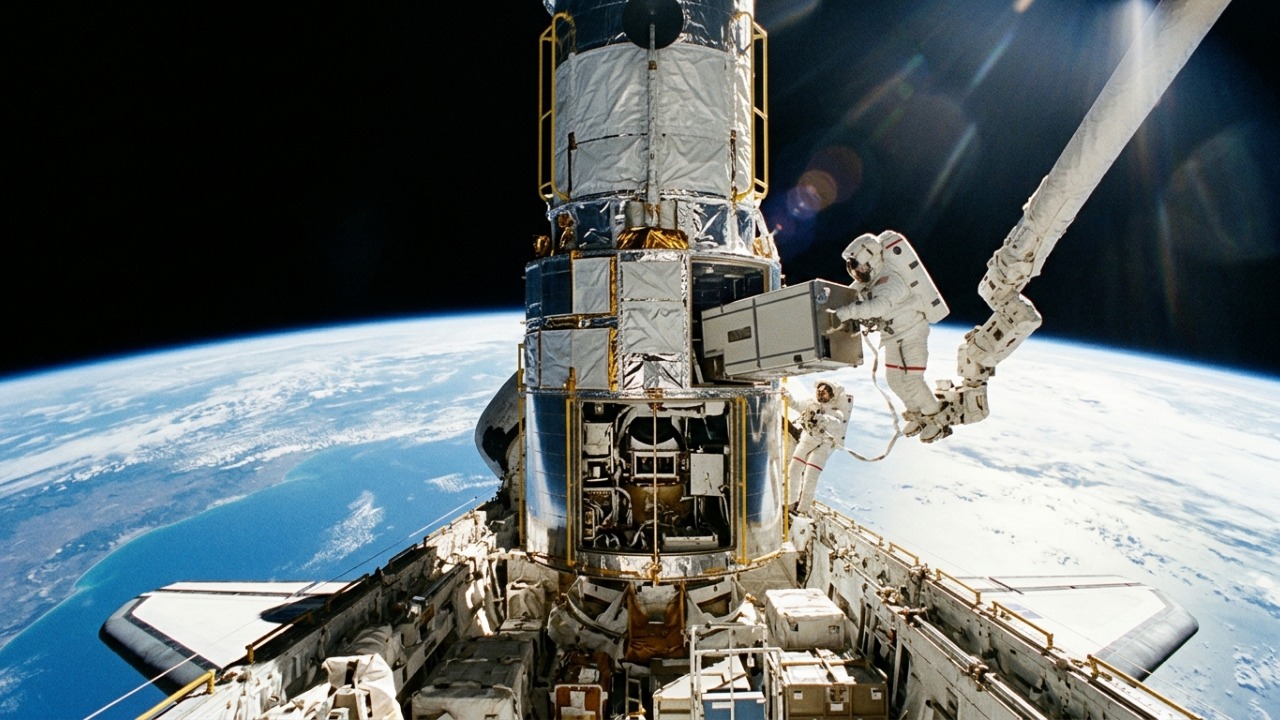 Em 1990, a NASA lançou o telescópio Hubble com um defeito no espelho menor que a espessura de um fio de cabelo e, 3 anos depois, astronautas precisaram consertá-lo em pleno espaço