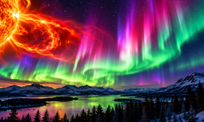 Uma gigantesca nuvem de plasma está vindo do Sol em direção à Terra e pode provocar uma tempestade geomagnética capaz de iluminar o céu com auroras surpreendentes