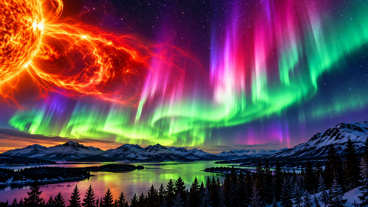 Uma gigantesca nuvem de plasma está vindo do Sol em direção à Terra e pode provocar uma tempestade geomagnética capaz de iluminar o céu com auroras surpreendentes