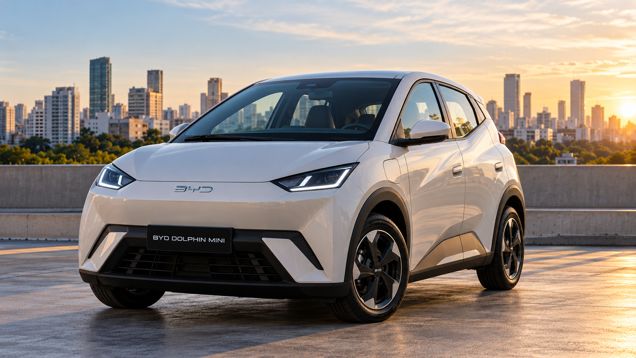 BYD Dolphin Mini aparece com parcelas de apenas R$ 920 por mês, mas exige entrada de quase R$ 77 mil e chama a atenção de quem sonha em comprar um carro elétrico no Brasil