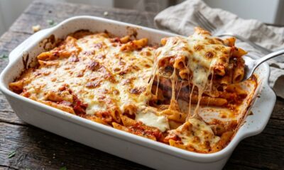Chefs revelam: o macarrão de forno mais cremoso não precisa de molho branco, mas de 500 g de massa, 250 g de mussarela e requeijão