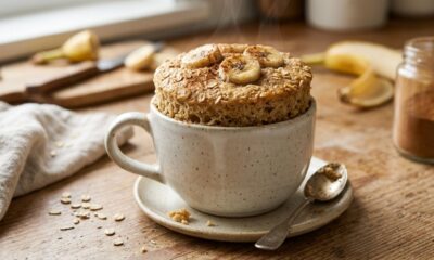 Sem farinha, nem açúcar e pronto em 5 minutos: aprendi a receita de um bolinho de banana simples, fofinho e delicioso