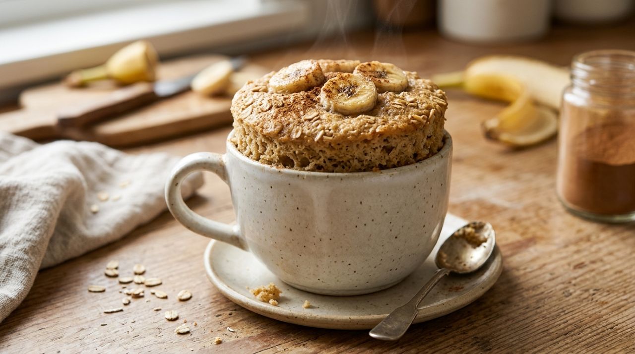 Sem farinha, nem açúcar e pronto em 5 minutos: aprendi a receita de um bolinho de banana simples, fofinho e delicioso