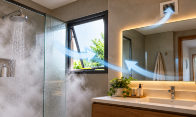 Adeus espelho sempre embaçado no banheiro: a técnica simples de circulação de ar após o banho quente para diminuir o excesso de vapor no ambiente