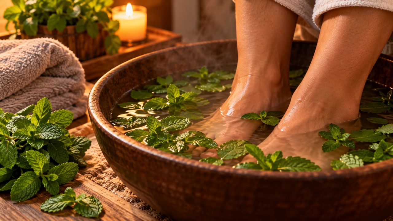 Lavar os pés com água morna e folhas de hortelã: para que serve o banho aromático e por que deixar os pés de molho por 15 minutos pode proporcionar frescor após um longo dia em pé
